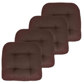 Sweet Home Collection front view of chocolate 19x19 cushion showing tufted design and comfort