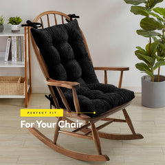 Sweet Home Collection upper pad ties fastened to chair back, keeps cushion secure