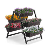 SweetBin front view of assembled planter showing compact tiers and space-saving benefit