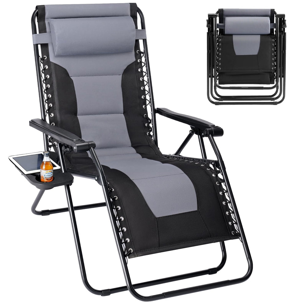 Sweetcrispy front view showing oversized chair and sturdy frame, comfortable outdoor seating benefit