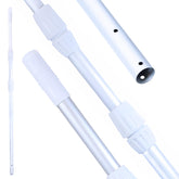 Swimline front view of three-piece pole showing length and finish for easy selection