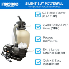 Swimline hose connection kit attached to fittings showing compatibility with soft-sided pools