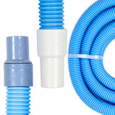Swimline front view of Hydrotools hose showing length and packaging benefit