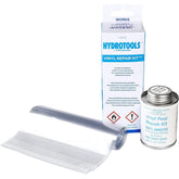 Swimline patch kit front packaging showing patches and adhesive for quick pool repairs