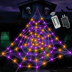 SXJINGLIMY front view of spider web kit showing colorful LEDs and packaging benefit visibility