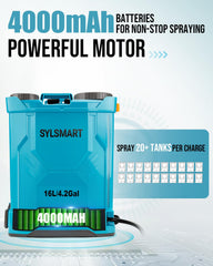 Sylsmart extended telescopic wand reaching tall plants for easier spraying