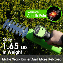 Syluris interchangeable blade modes displayed, highlighting quick switch between grass and hedge