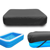 SYPGIHNA front view of rectangular pool cover showing full coverage and protection