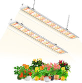 SZHLUX 4ft grow light front view showing full-spectrum strip and wide coverage benefit