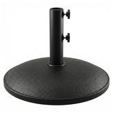 T&Jero front view of black umbrella base showing sturdy design and curb appeal