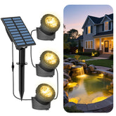 T-SUN front view showing compact submersible light and clear benefit of waterproof durability