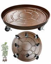 Tadpolebaby bronze caddy front view showing sturdy frame and finish, protects floors