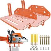 Taeoox chainsaw wall mount front view showing sturdy frame and pair sale benefit