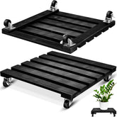 Taiyin front view square plant caddy showing ready-to-use mobility and stability