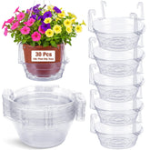 Tandefio front view clear hanging saucer protecting floors