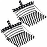 Tandefio front view of two replacement heads showing usable working width and value