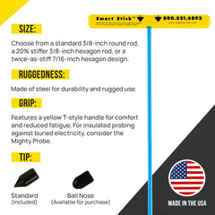 T & T Tools Smart Stick hardened tip close-up demonstrating penetration strength benefit