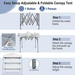 Tangkula leg adjustment showing three-height versatility and ease