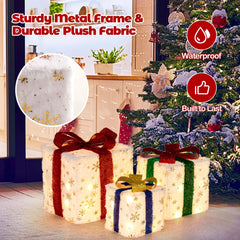tangkula plush fabric with gold snowflake detail highlighting premium finish