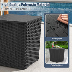 Tangkula close-up wicker texture highlighting stylish weatherproof design