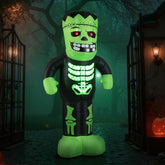Tangkula inflatable front full view showing tall Halloween presence and curb appeal