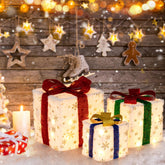 tangkula front trio showing three gift boxes for instant festive curb appeal