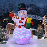 Tangkula snowman front view showing festive presence and easy setup