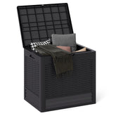 Tangkula front view of storage box shows weatherproof design and organized storage benefit