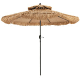 Tangkula front view of thatched umbrella showing tropical shade and style