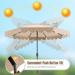 Tangkula metal ribs and safety latch emphasizing sturdy wind resistance