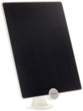 Tapo solar panel A200 front view showing weatherproof housing and compact size benefit