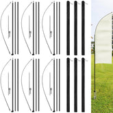 Tatuo flagpole front view showing full assembled pole and visibility