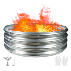 TBMLC front view of 36 inch fire ring showing sturdy shape and weather resistance