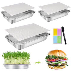 TCYPUHL front view of three-tier tray set showing compact design and capacity