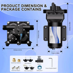 TDR Jacky close-up of 1/2" and 3/4" adapters highlighting quick plumbing compatibility