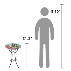 Teamson Home folded stand with bowl for compact storage, easy transport benefit