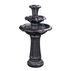 Teamson Home front view of fountain showing tiers and calming flow