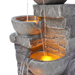 Teamson Home flowing water close-up demonstrating soft, soothing cascade sound