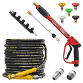 TechSweepPro front packaging showing full pressure washer kit and benefits