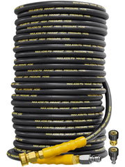 TechSweepPro front view showing hose packaging and length benefit