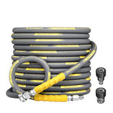 TechSweepPro front view of 50FT high-pressure hose showing durable jacket and connectors