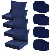 TECOSARA front view of four navy covers showing neat fit and fresh look