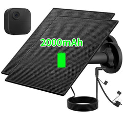 Teczckc solar panel front view showing compact design and durable frame for outdoor charging