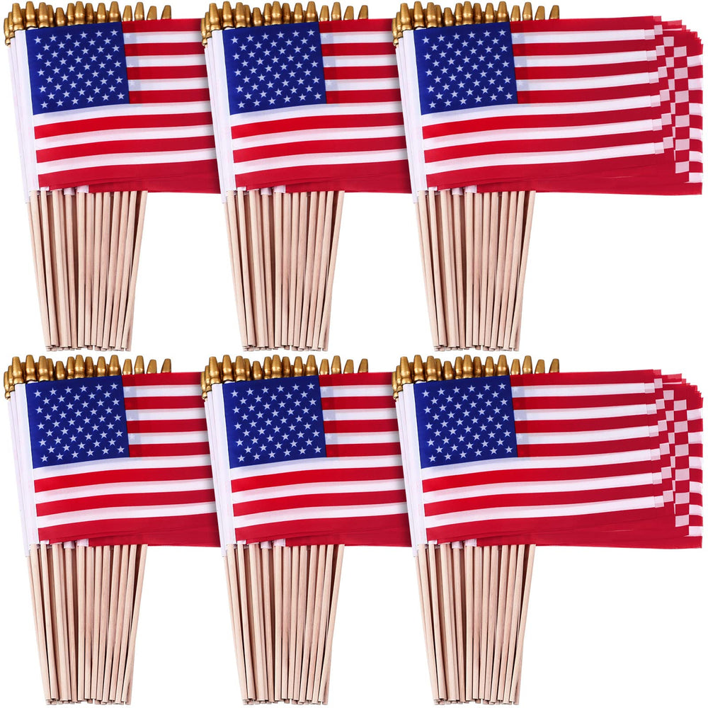 Tegeme front packaging showing 320 mini flags, ready for events
