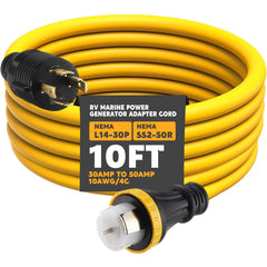 Tellegloww front view of L14-30P plug showing secure connection benefit