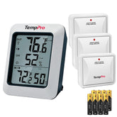 TempPro console front display showing temps and humidity for quick at-a-glance monitoring