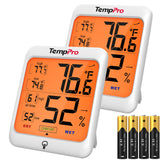 TempPro TempAir front display showing temperature and humidity for quick monitoring