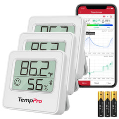 TempPro front display showing temp and humidity, quick readability benefit