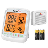 TempPro front display showing temperature and humidity for quick reference