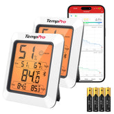 TempPro front display showing temperature and humidity for quick checks